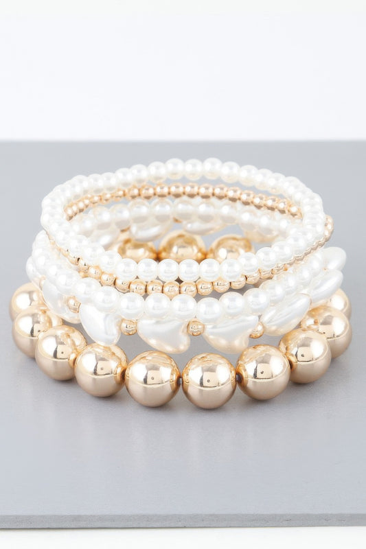 Multi Heart Stone Beaded Bracelet - Tigbul's Variety Fashion Shop