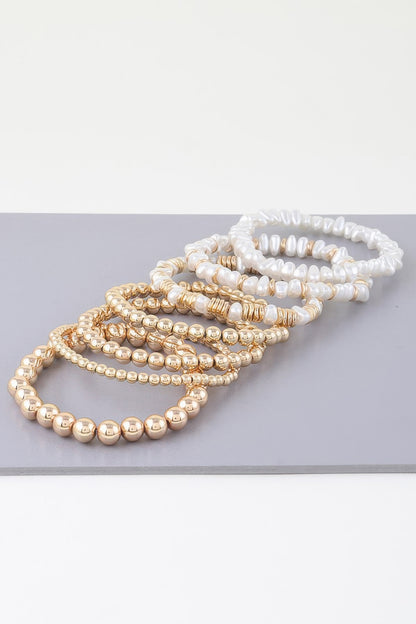 Multi Pearl Beaded Bracelet - Tigbul's Variety Fashion Shop