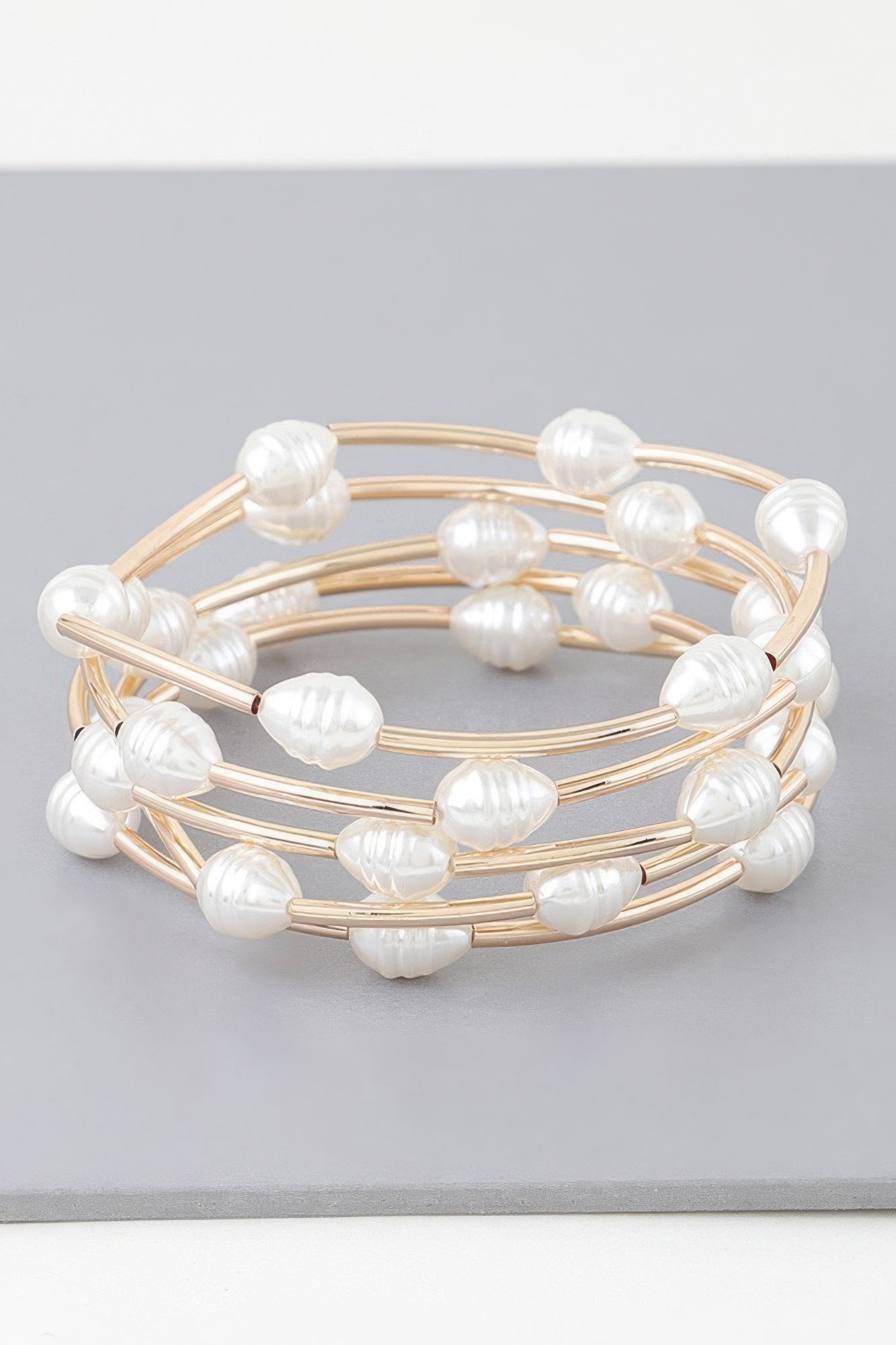 Multi Pearl Shell Tube Bracelet - Tigbul's Variety Fashion Shop
