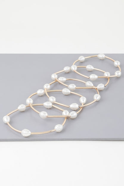 Multi Pearl Shell Tube Bracelet - Tigbul's Variety Fashion Shop