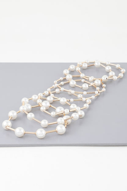 Multi Pearl Wire Bracelet - Tigbul's Variety Fashion Shop