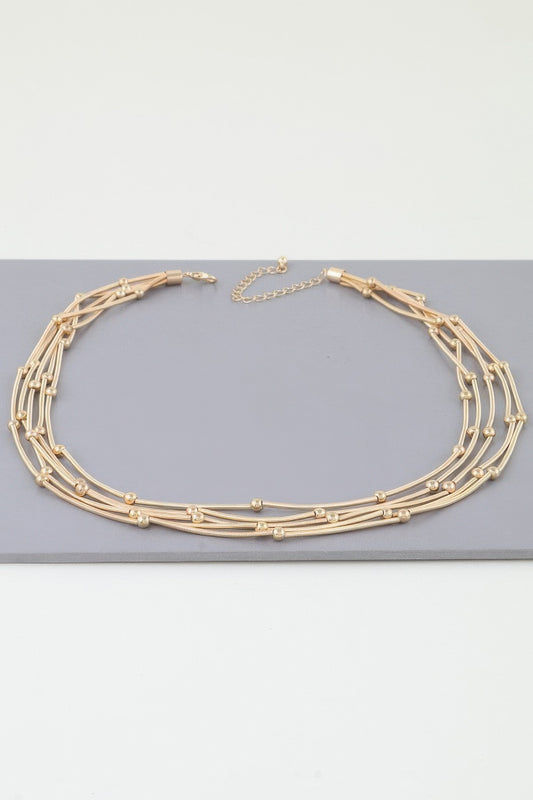 Multi Pillar Beaded Necklace - Tigbul's Variety Fashion Shop