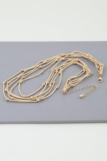 Multi Pillar Beaded Necklace - Tigbul's Variety Fashion Shop