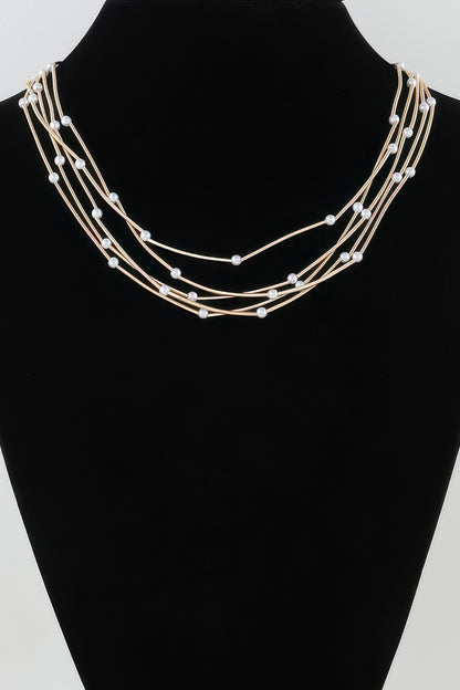 Multi Pillar Beaded Necklace - Tigbul's Variety Fashion Shop