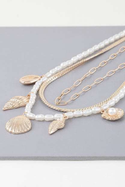 Multi Seashell Charm Necklace - Tigbul's Variety Fashion Shop