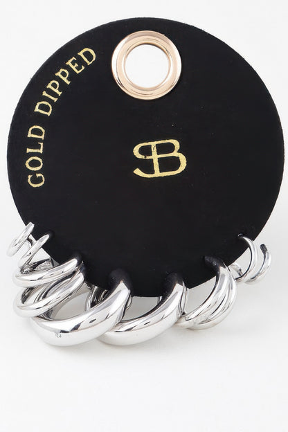 Multi Shiny Hoop Earrings Set - Tigbul's Variety Fashion Shop