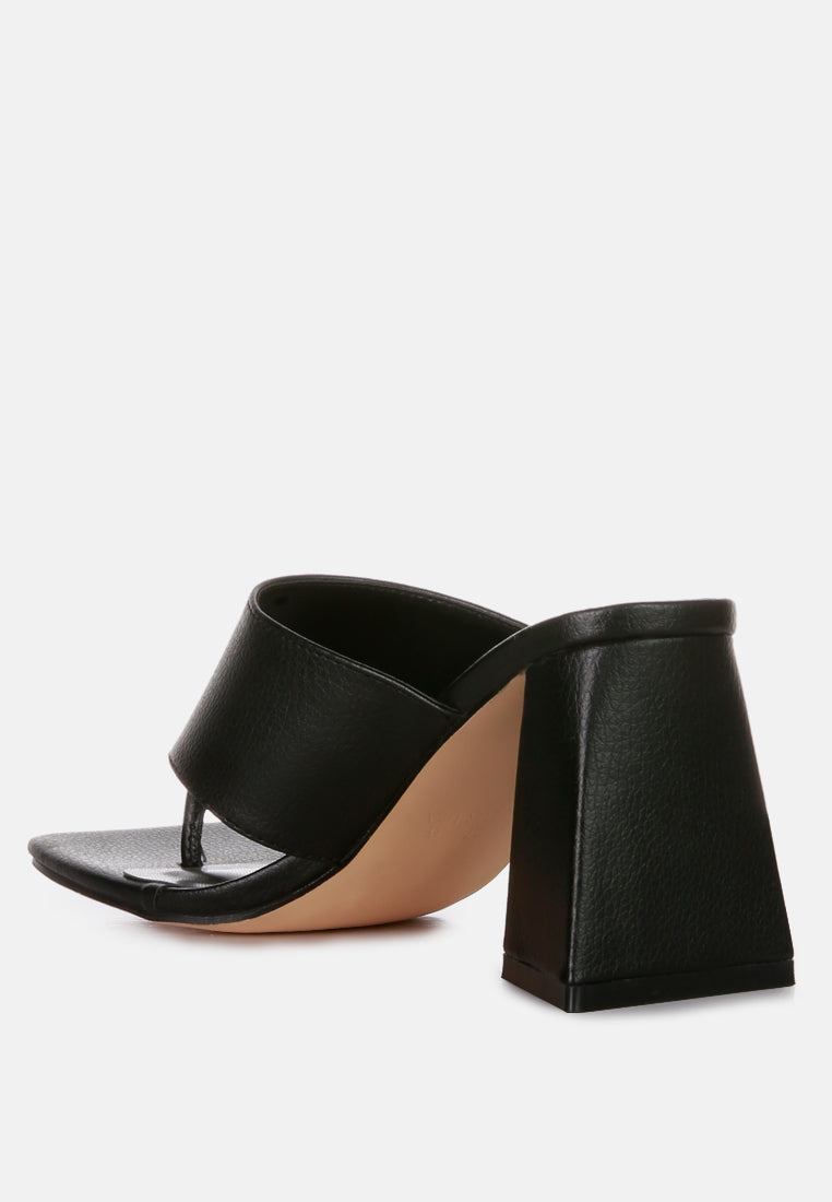 Muse Me Triangular Block Heel Thong Sandals - Tigbul's Variety Fashion Shop