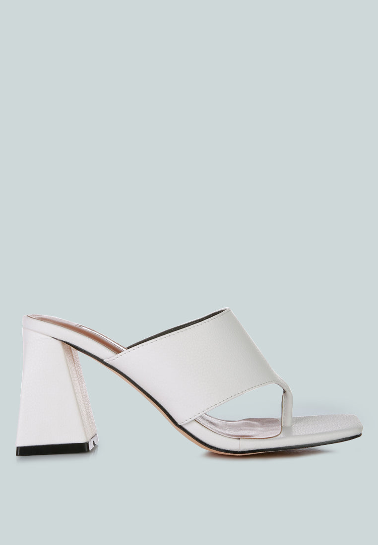 Muse Me Triangular Block Heel Thong Sandals - Tigbul's Variety Fashion Shop