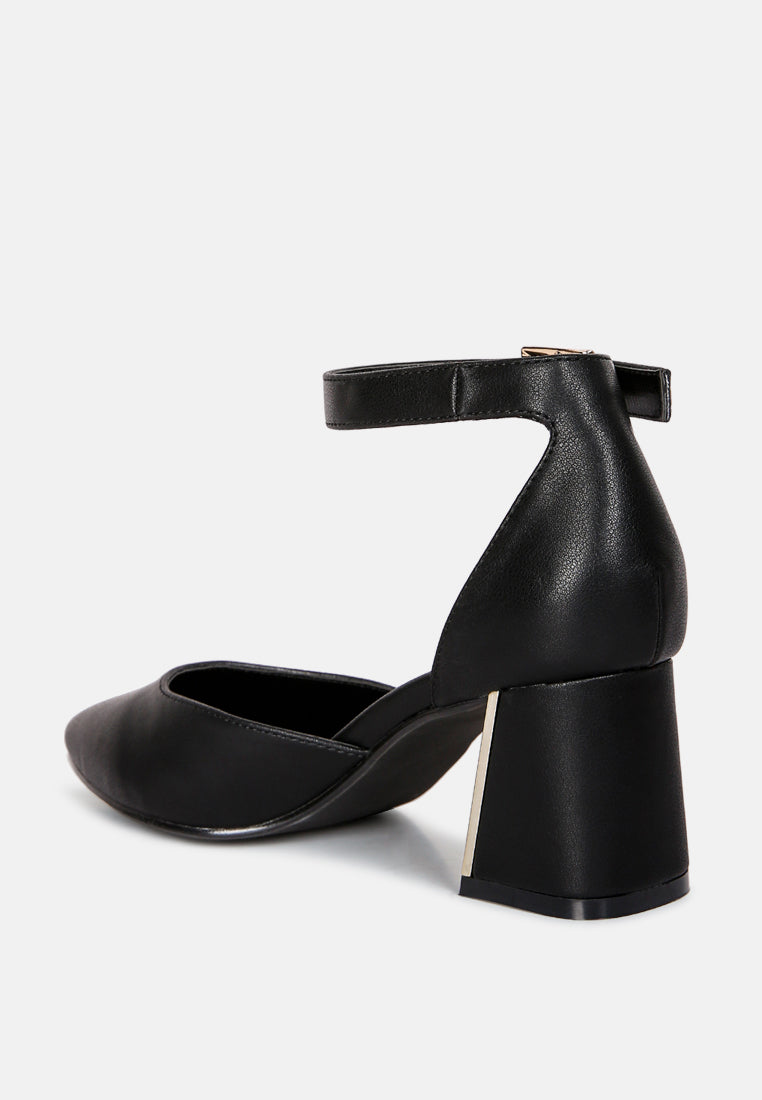 Myla Faux Leather Metallic Sling Heeled Sandals - Tigbul's Variety Fashion Shop