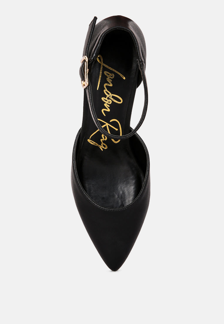Myla Faux Leather Metallic Sling Heeled Sandals - Tigbul's Variety Fashion Shop