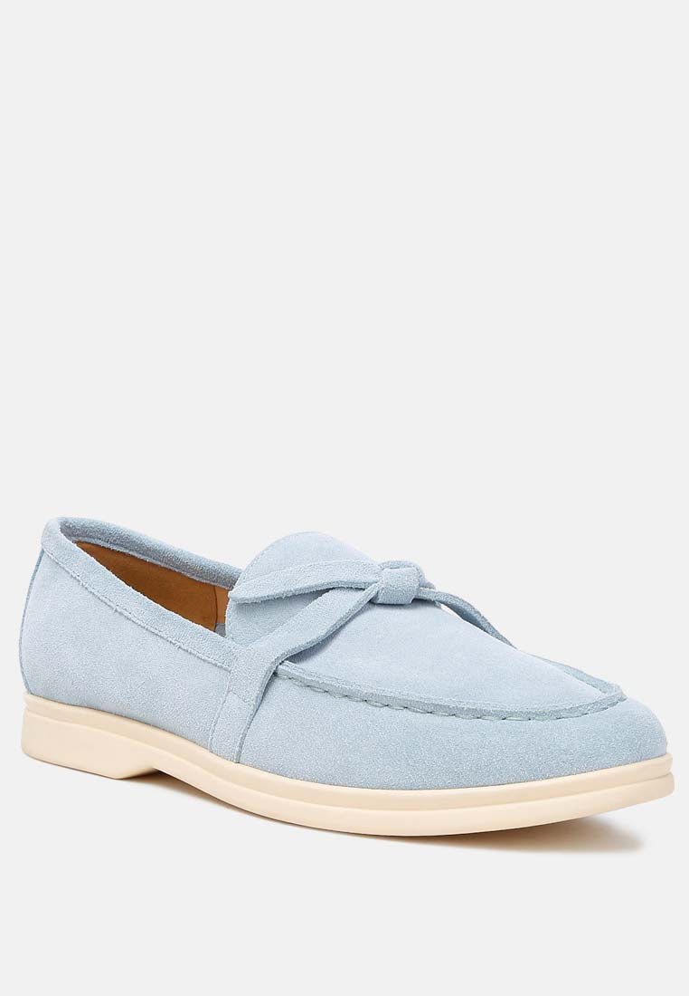 Nautica Genuine Suede Knot Detailed Loafers - Tigbul's Variety Fashion Shop