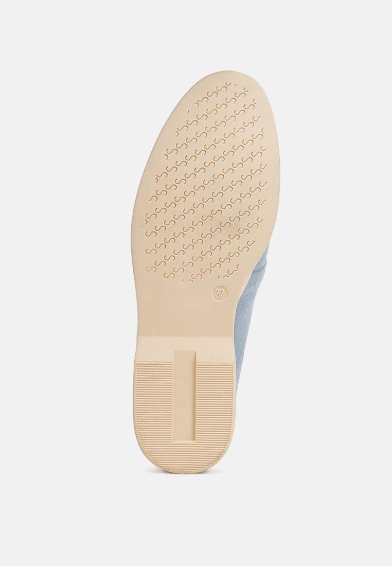 Nautica Genuine Suede Knot Detailed Loafers - Tigbul's Variety Fashion Shop