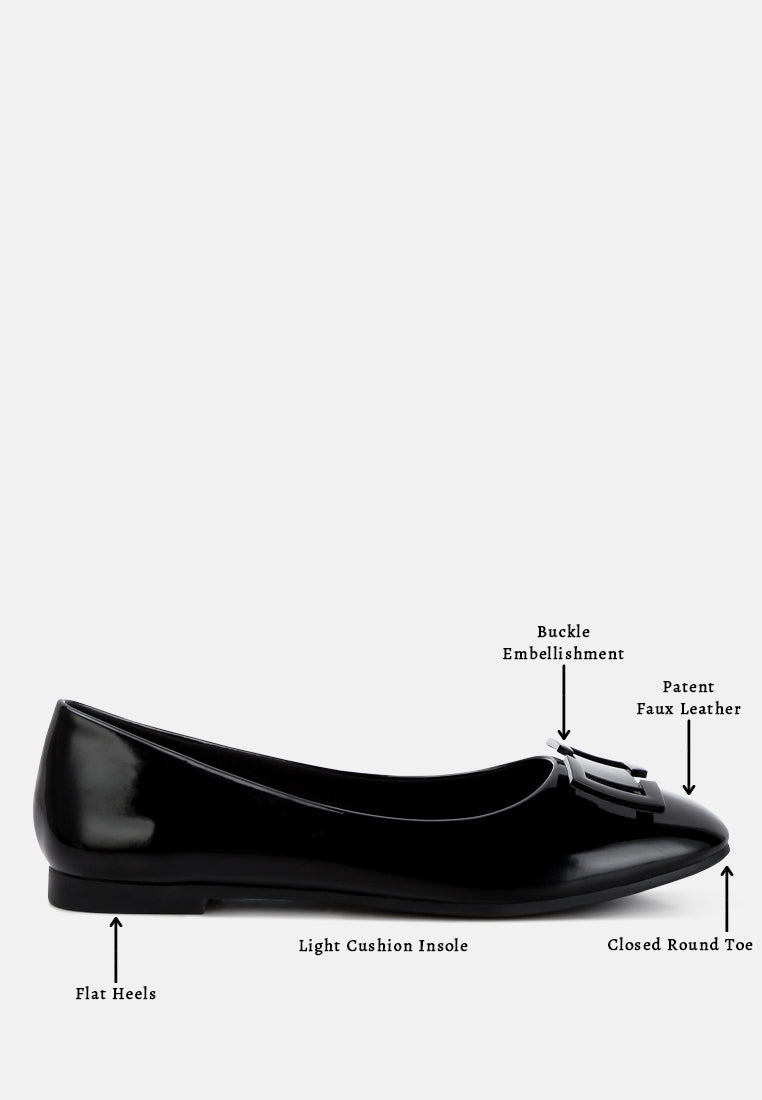 Nek Embellished Flat Ballerinas - Tigbul's Variety Fashion Shop