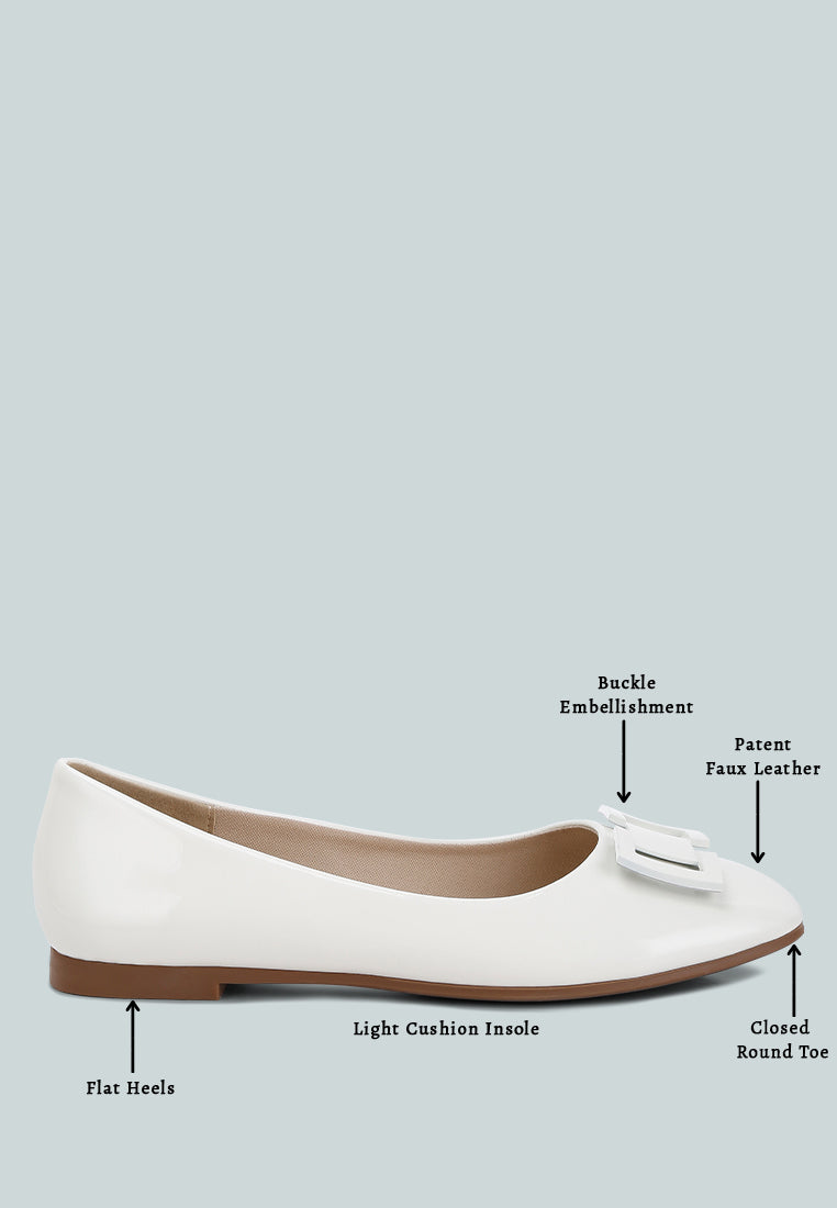 Nek Embellished Flat Ballerinas - Tigbul's Variety Fashion Shop