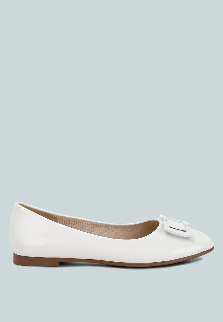 Nek Embellished Flat Ballerinas - Tigbul's Variety Fashion Shop