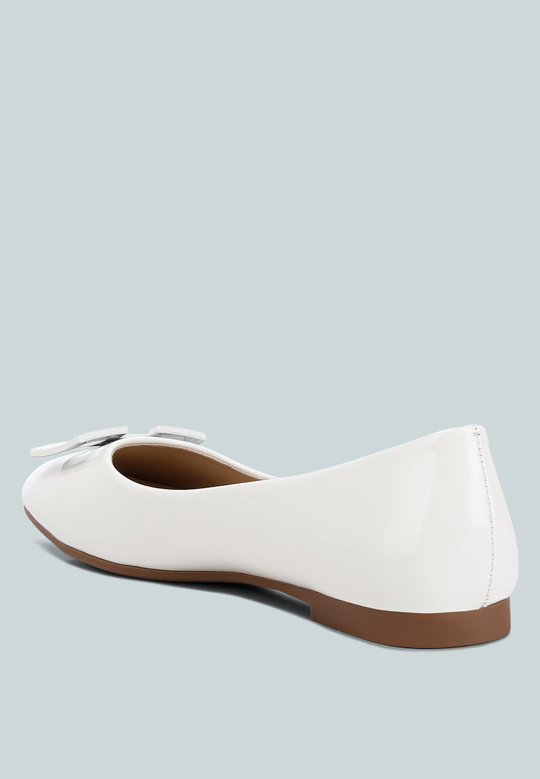 Nek Embellished Flat Ballerinas - Tigbul's Variety Fashion Shop