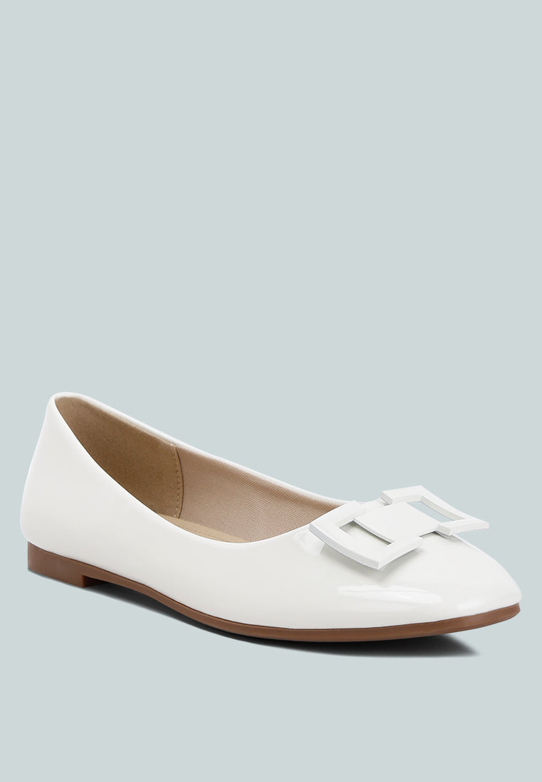 Nek Embellished Flat Ballerinas - Tigbul's Variety Fashion Shop