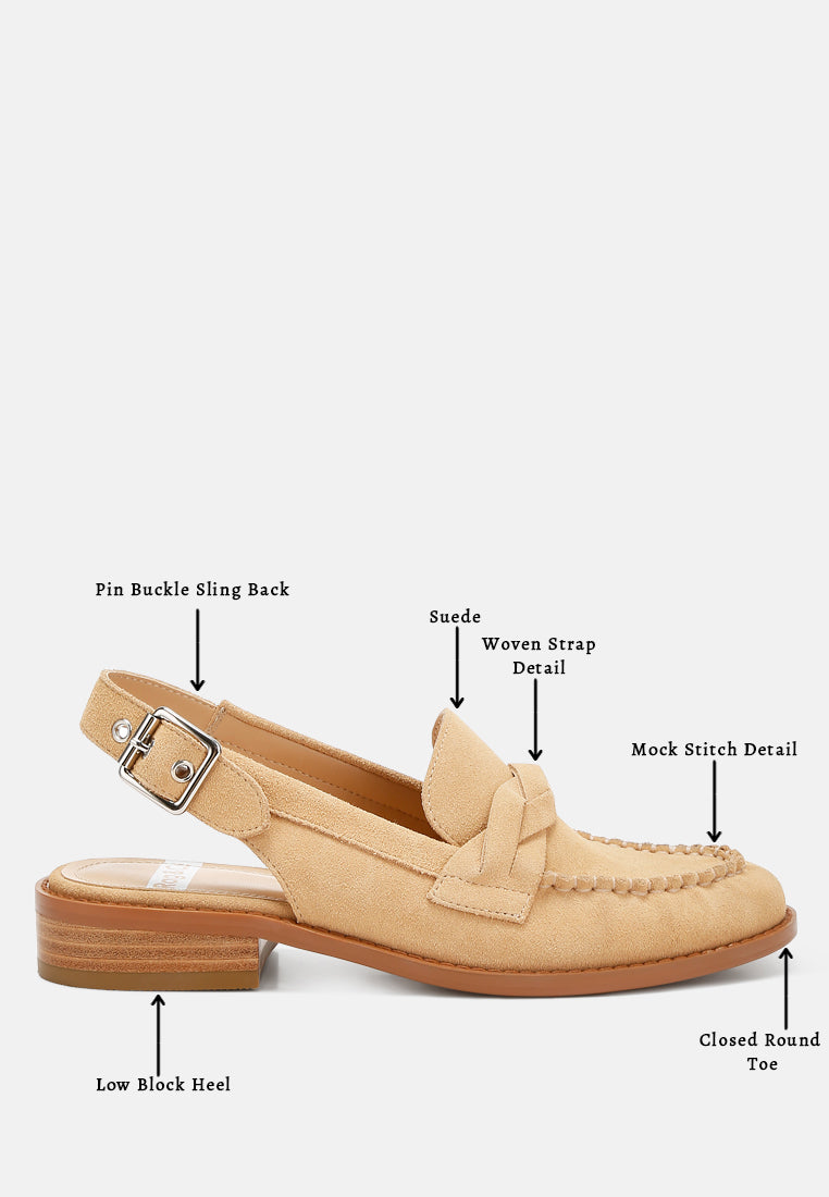 Nemykin Woven Strap Slingback Loafers - Tigbul's Variety Fashion Shop