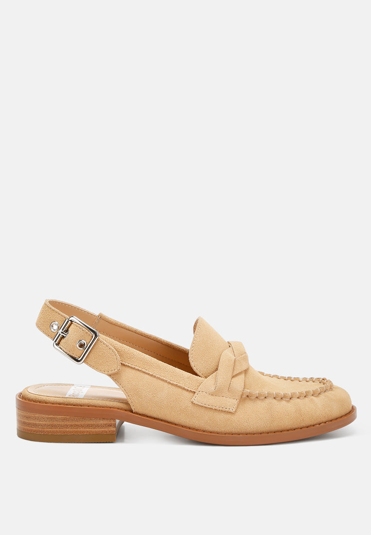 Nemykin Woven Strap Slingback Loafers - Tigbul's Variety Fashion Shop