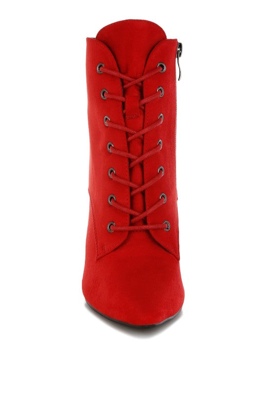 Nesta Stiletto Heel Lace Up Boots - Tigbul's Variety Fashion Shop