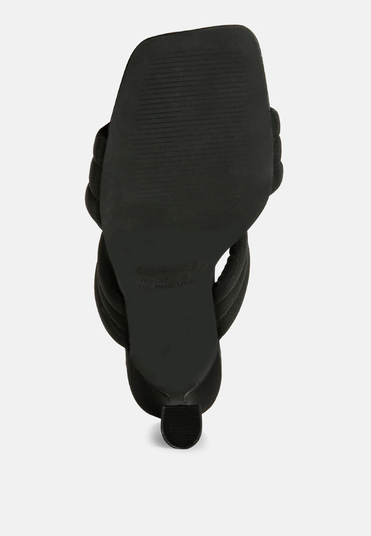 New Crush Quilted Spool Heel Sandals - Tigbul's Variety Fashion Shop