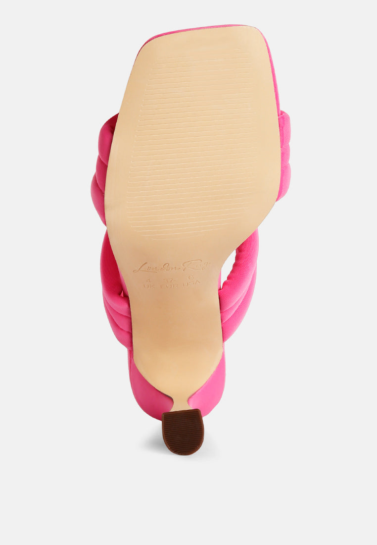 New Crush Quilted Spool Heel Sandals - Tigbul's Variety Fashion Shop
