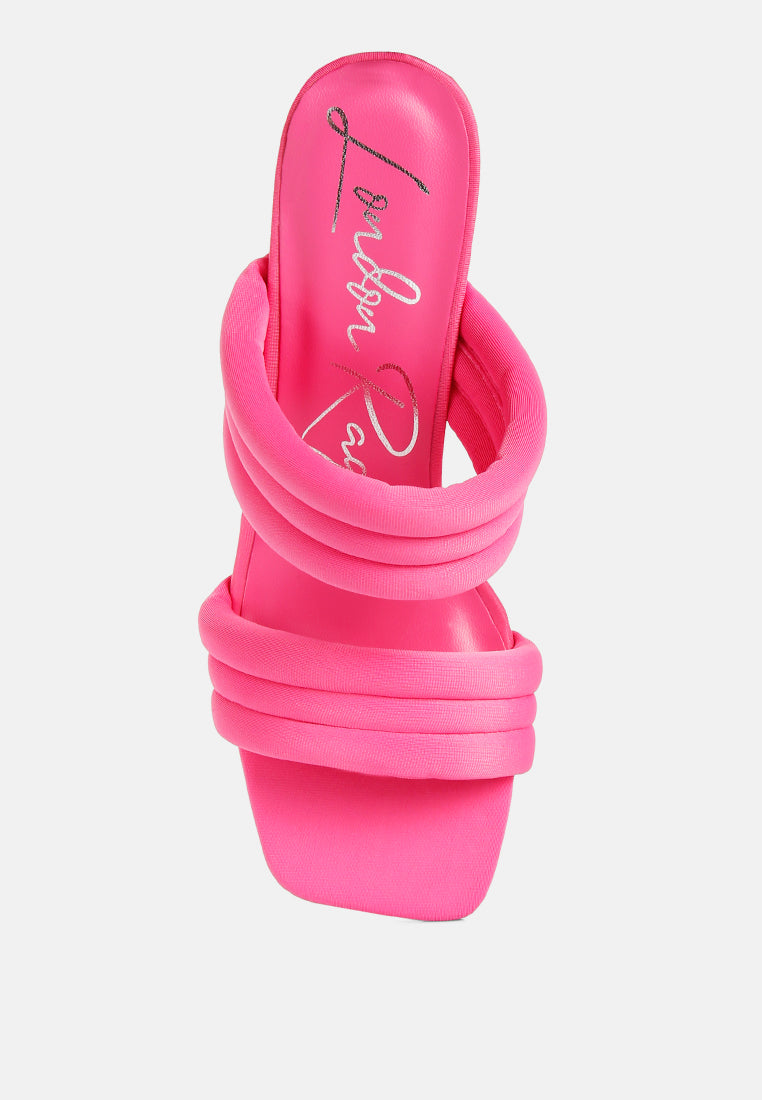 New Crush Quilted Spool Heel Sandals - Tigbul's Variety Fashion Shop
