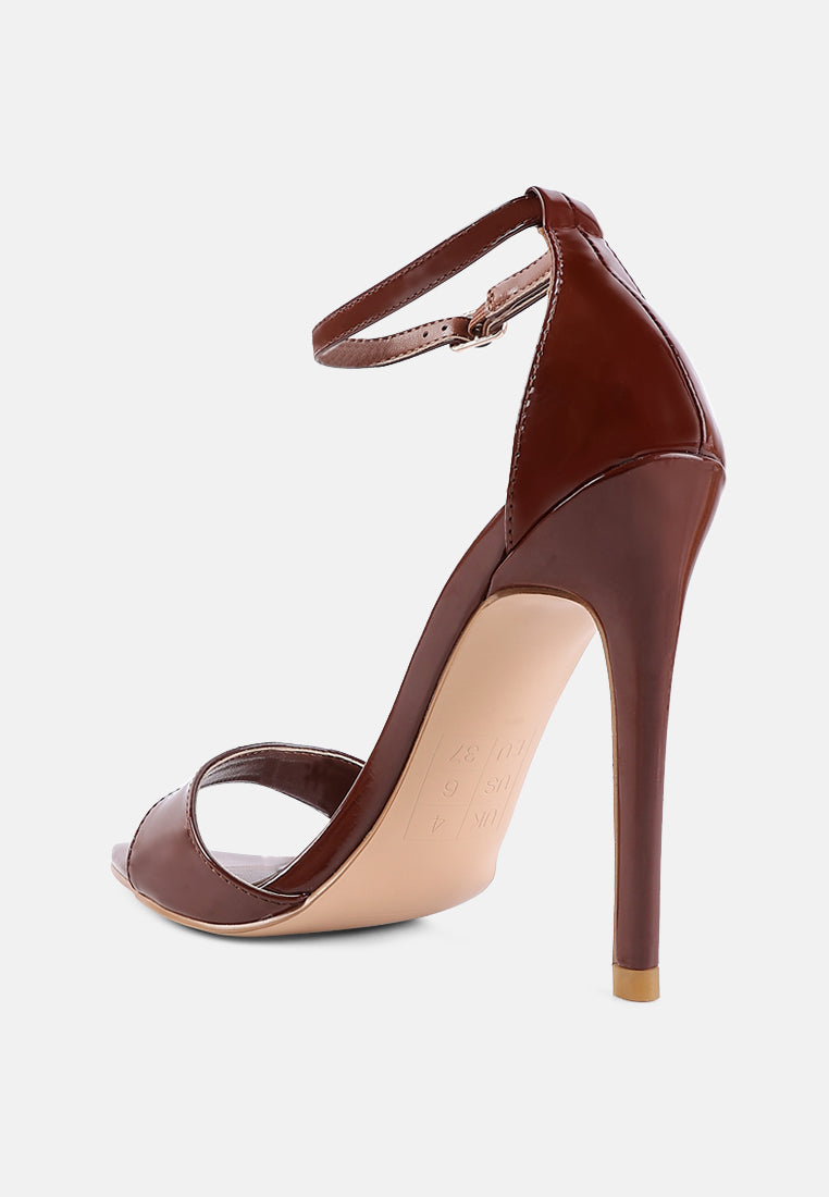 New Flame Ankle Strap Stiletto Heel Sandals - Tigbul's Variety Fashion Shop