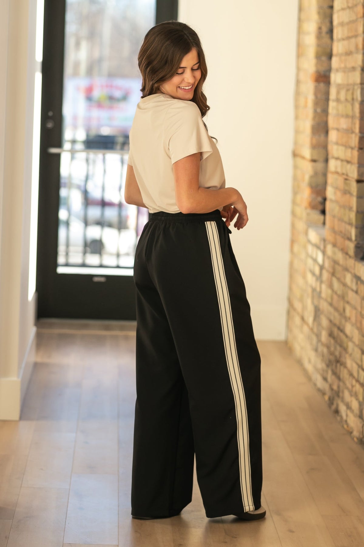 Nina Wide Leg Track Pants - Tigbul's Variety Fashion Shop