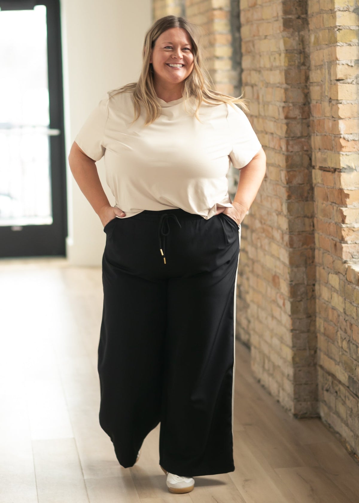 Nina Wide Leg Track Pants - Tigbul's Variety Fashion Shop