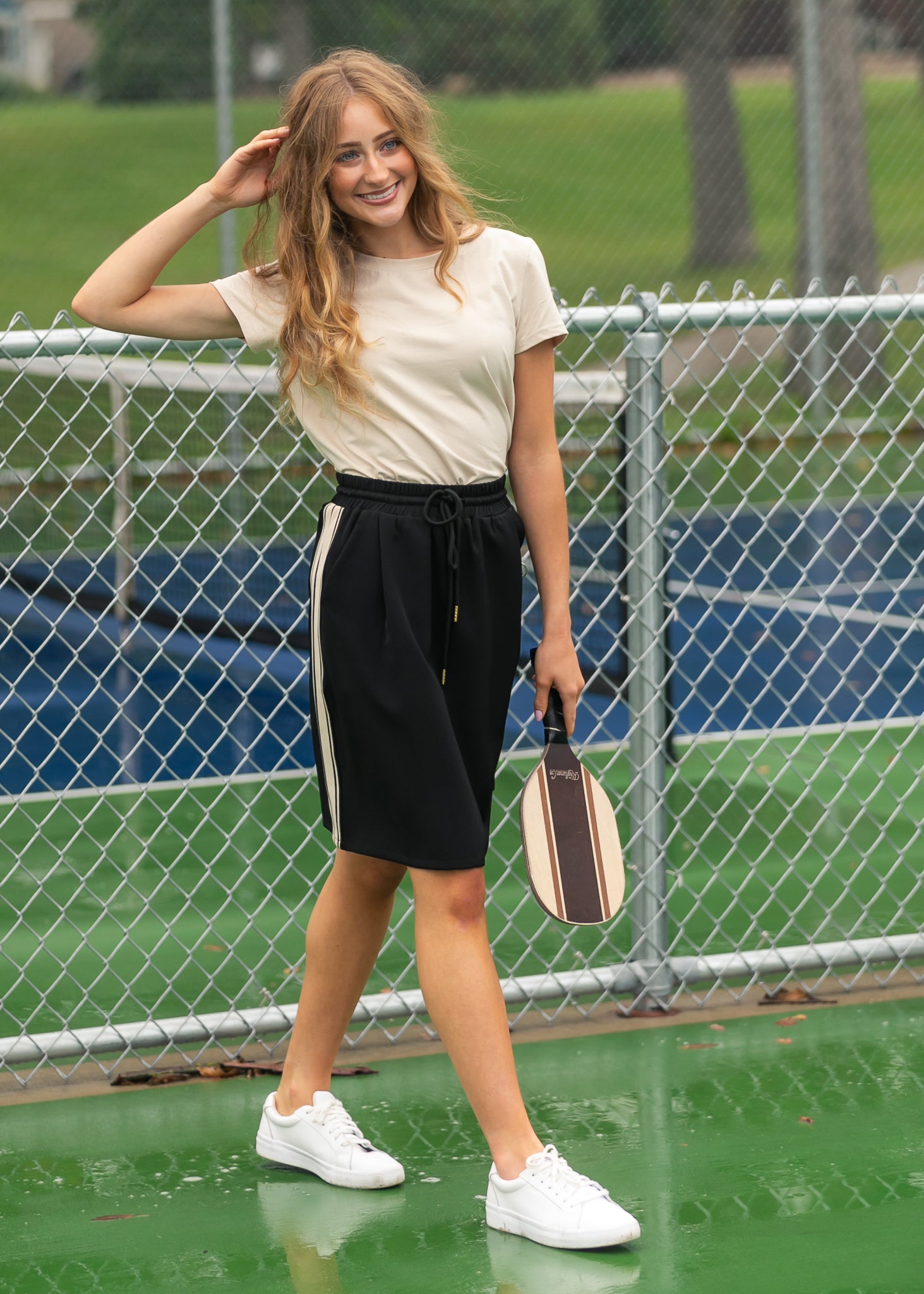 Nina Mid-Rise Track Skirt