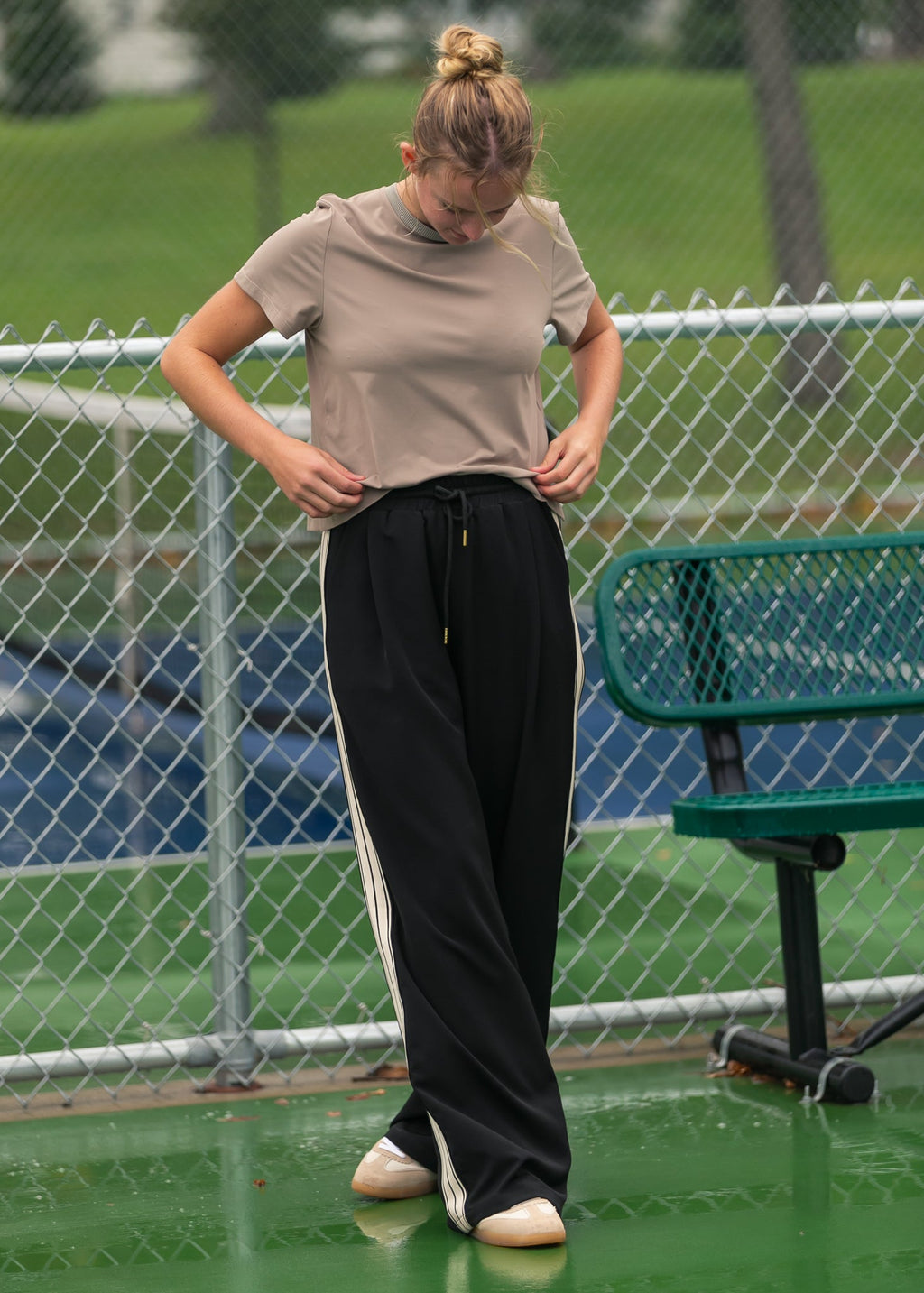 Nina Wide Leg Track Pants - Tigbul's Variety Fashion Shop