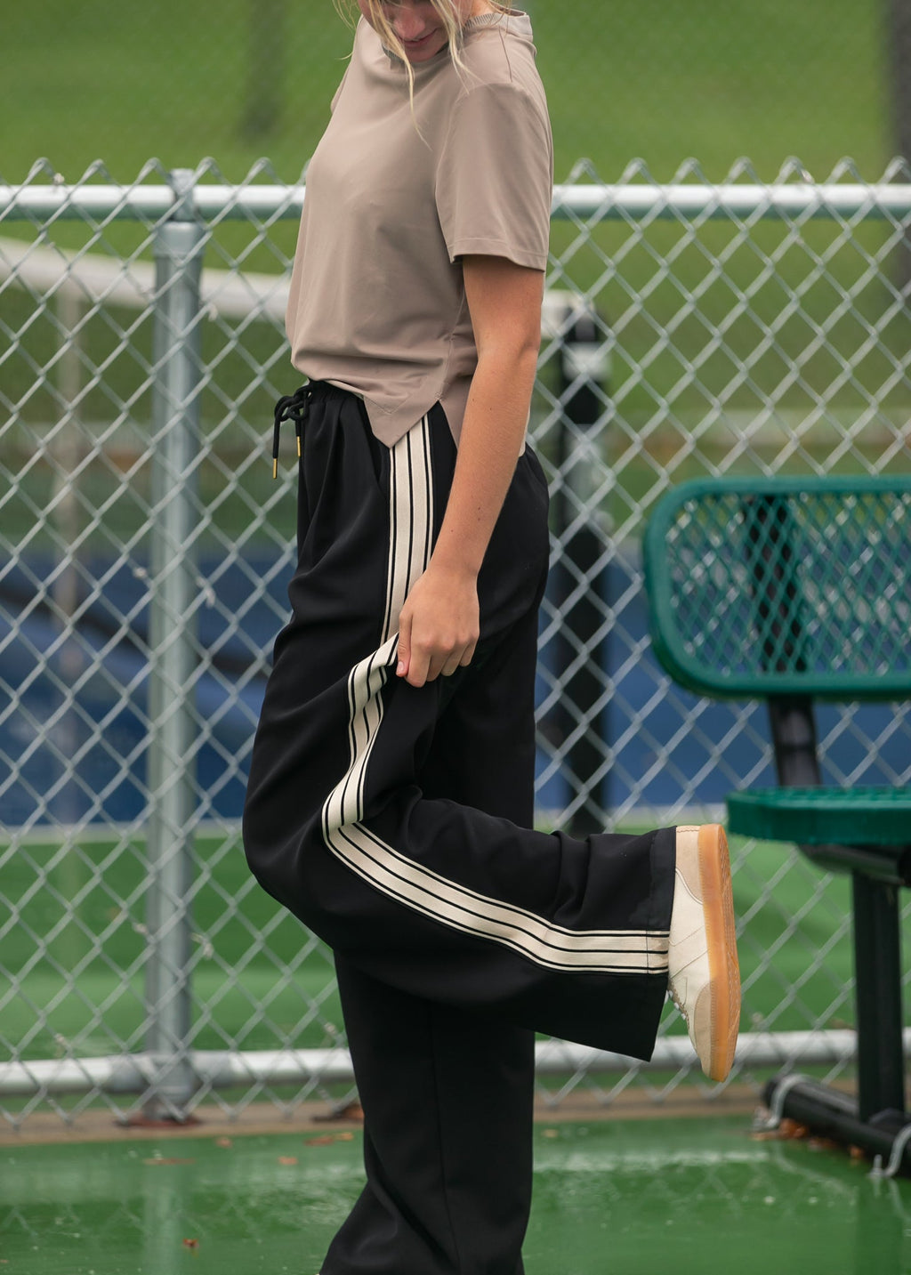 Nina Wide Leg Track Pants - Tigbul's Variety Fashion Shop