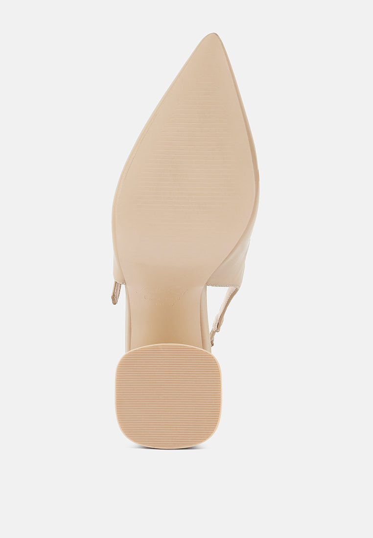 Nougat Flared Heel Party Sandals - Tigbul's Variety Fashion Shop