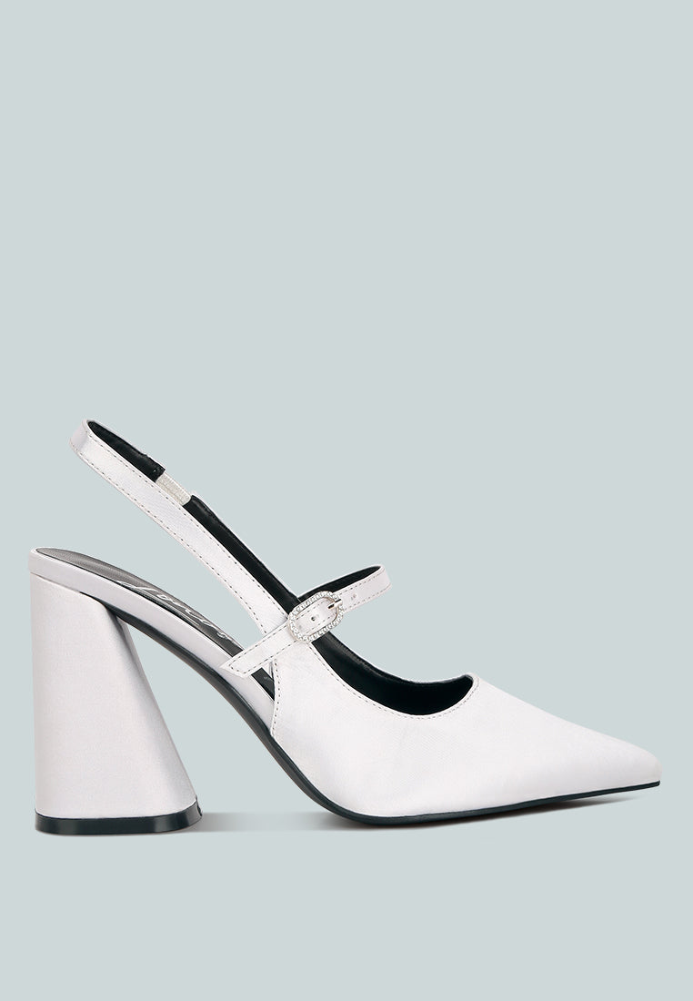 Nougat Flared Heel Party Sandals - Tigbul's Variety Fashion Shop