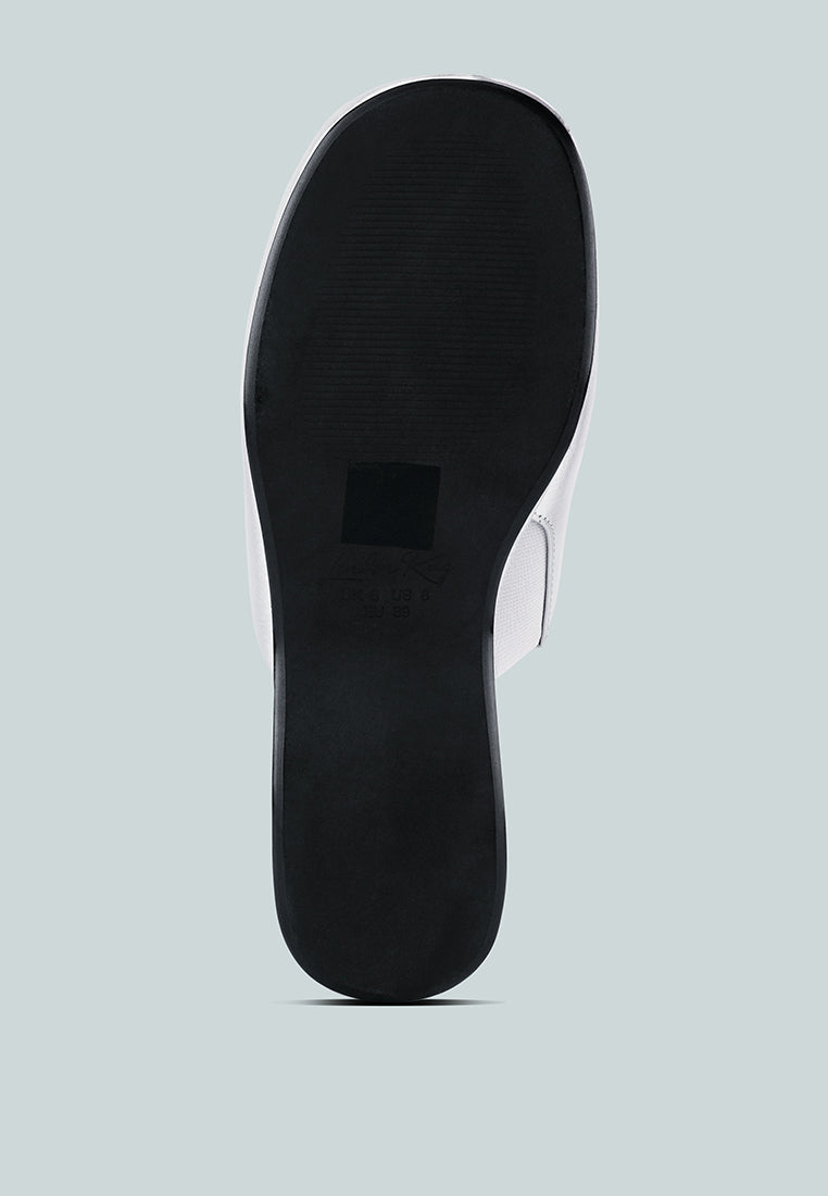 Olori Solid Platform Slip On Mules - Tigbul's Variety Fashion Shop