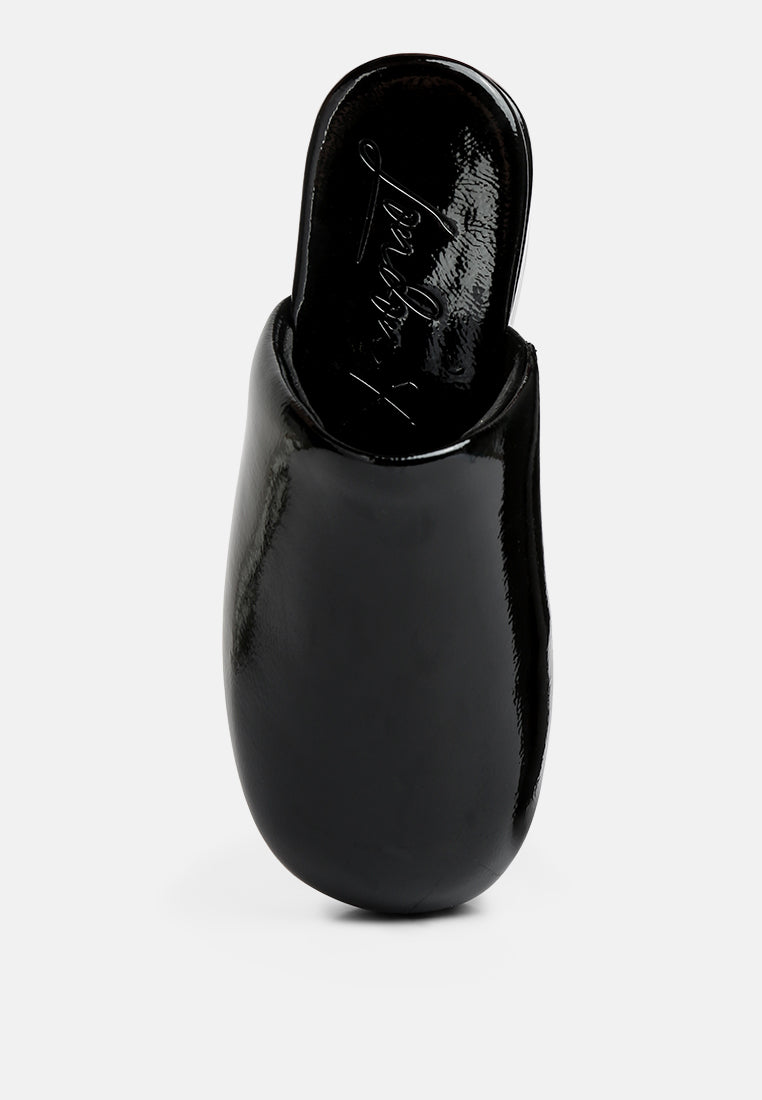 Olori Solid Platform Slip On Mules - Tigbul's Variety Fashion Shop