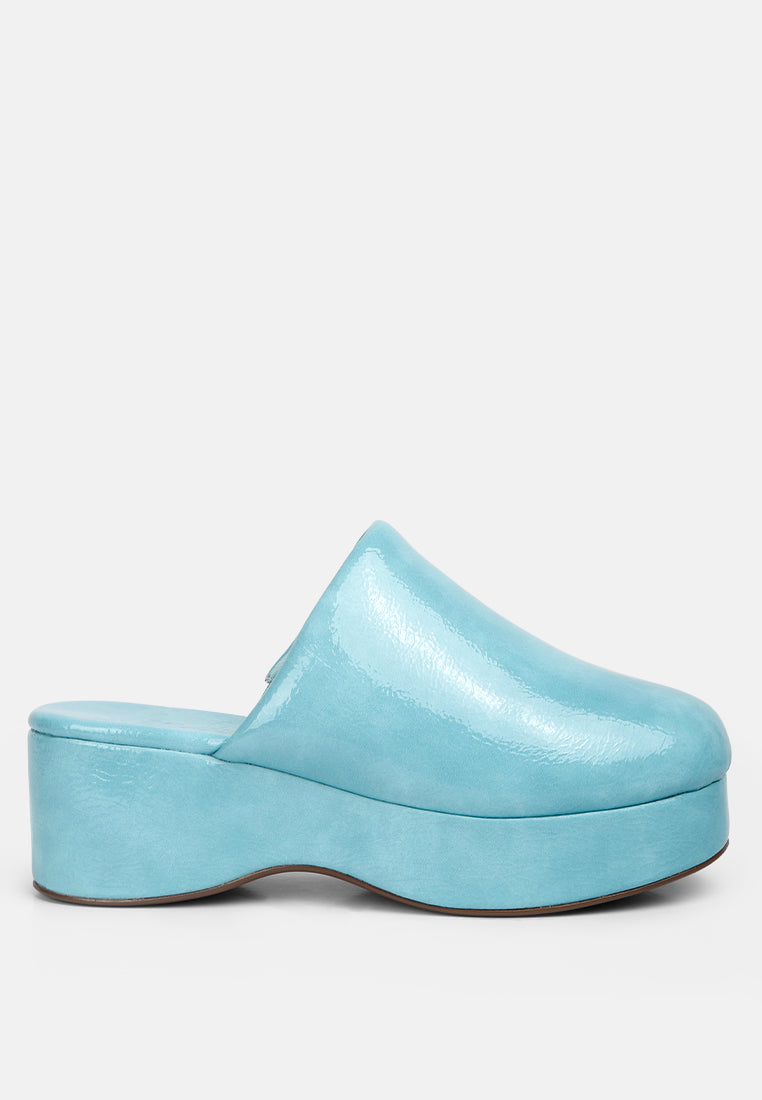Olori Solid Platform Slip On Mules - Tigbul's Variety Fashion Shop