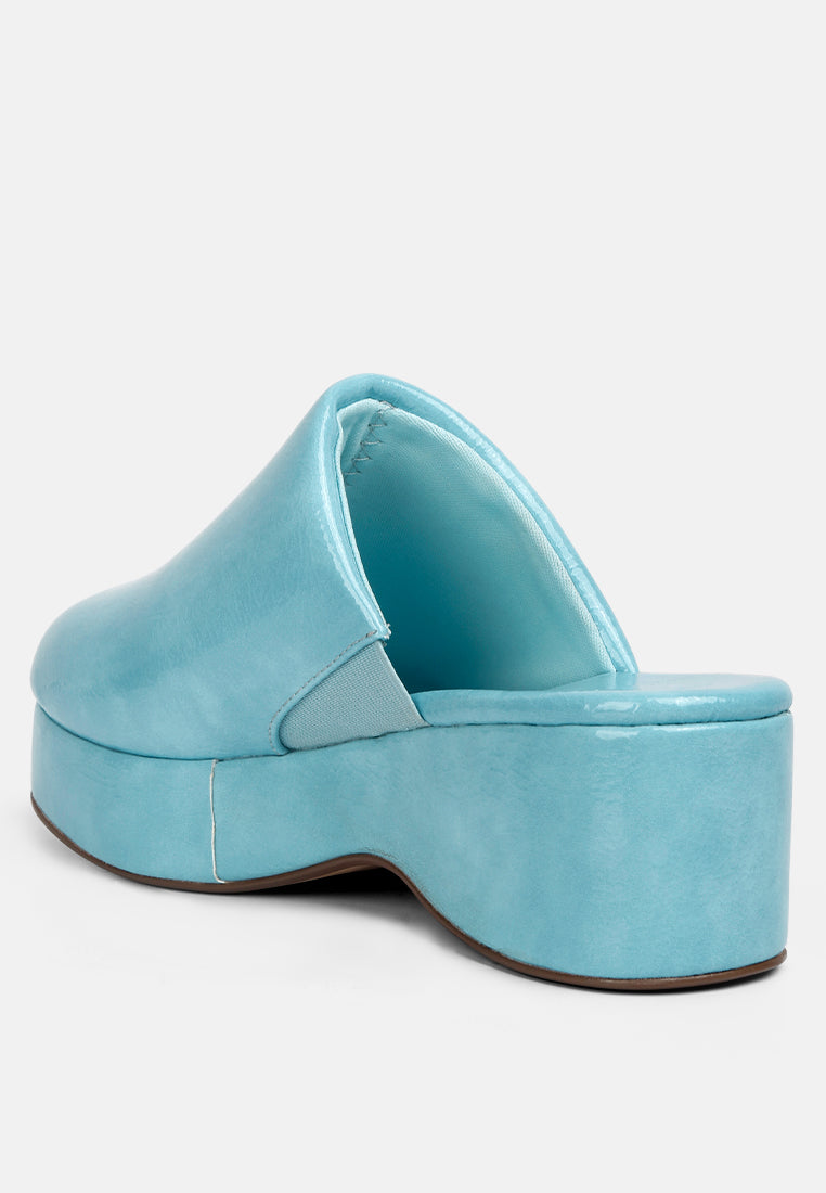 Olori Solid Platform Slip On Mules - Tigbul's Variety Fashion Shop
