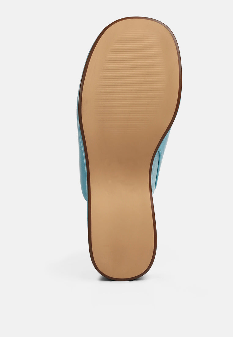 Olori Solid Platform Slip On Mules - Tigbul's Variety Fashion Shop