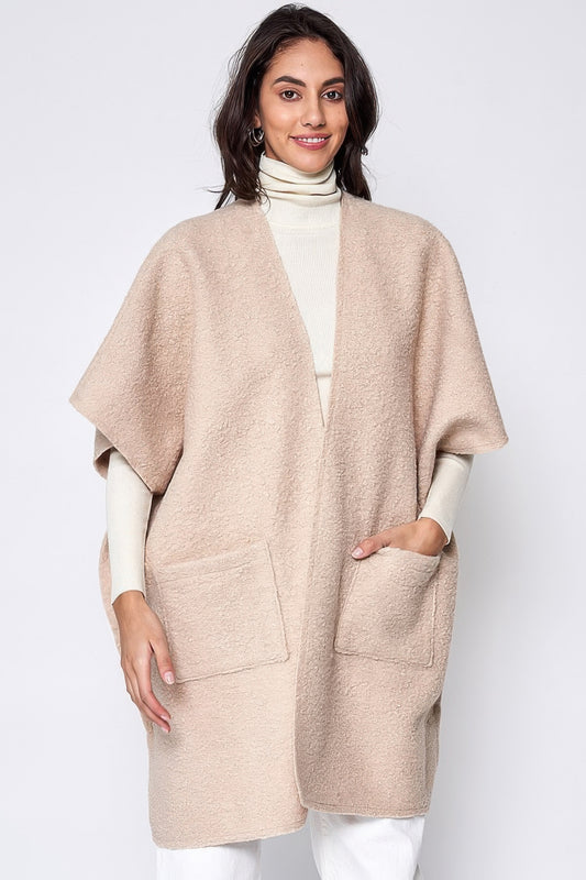Open Front Pocket Kimono - Tigbul's Variety Fashion Shop