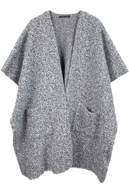 Open Front Pocket Kimono - Tigbul's Variety Fashion Shop