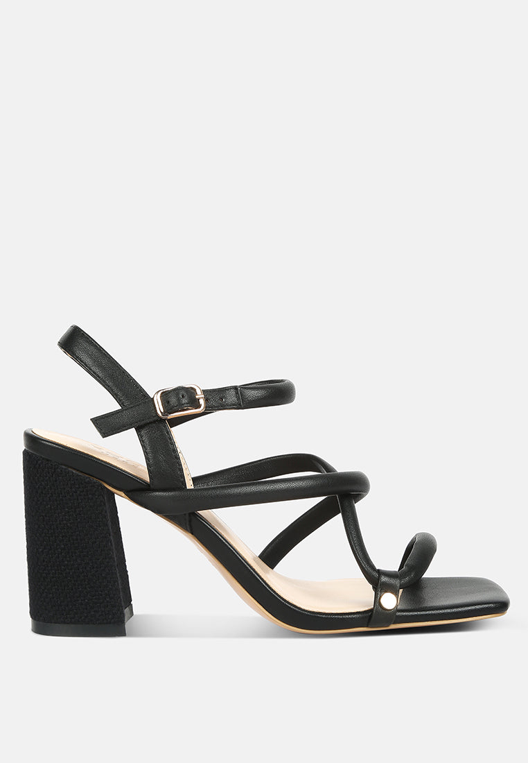 Artha Open Square Toe Block Heel Sandals - Tigbul's Variety Fashion Shop