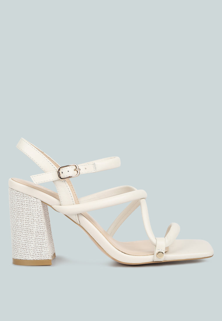 Artha Open Square Toe Block Heel Sandals - Tigbul's Variety Fashion Shop