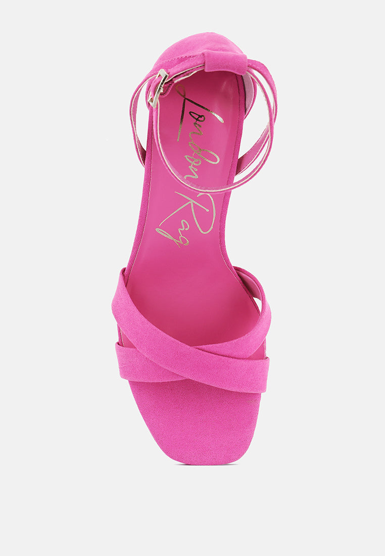 Oraiku Faux Suede Cross Strap Heels - Tigbul's Variety Fashion Shop