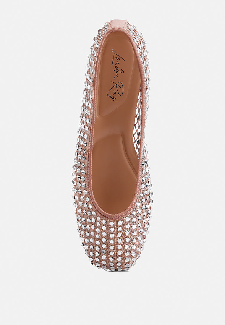 Orson Naked Rhinestone Ballerinas - Tigbul's Variety Fashion Shop