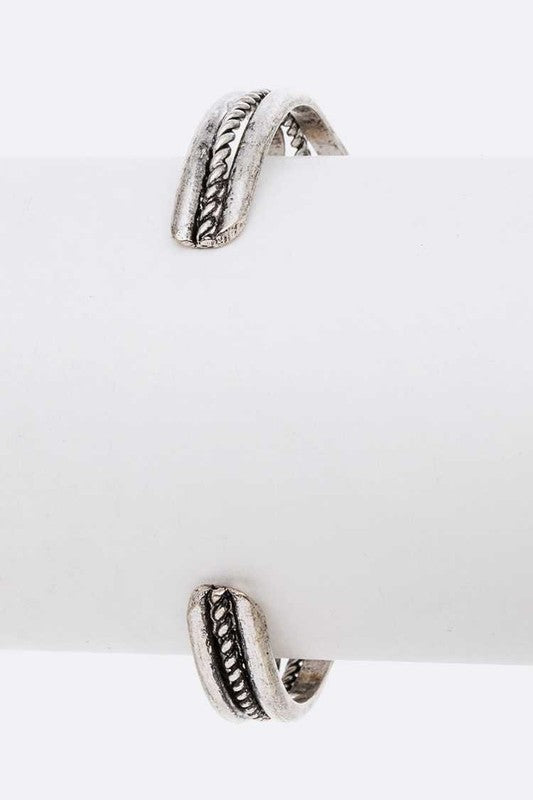 Oval Stone Oversize Bangle - Tigbul's Variety Fashion Shop