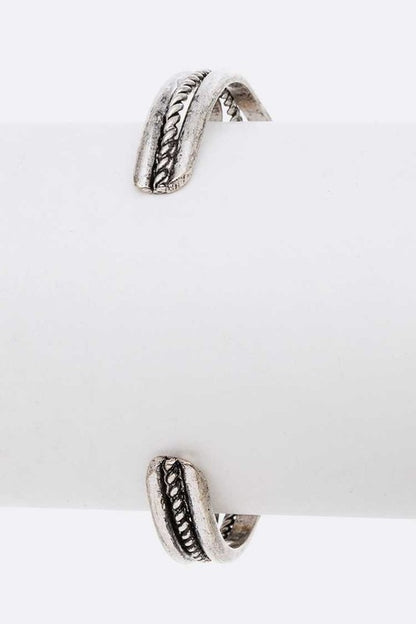 Oval Stone Oversize Bangle - Tigbul's Variety Fashion Shop