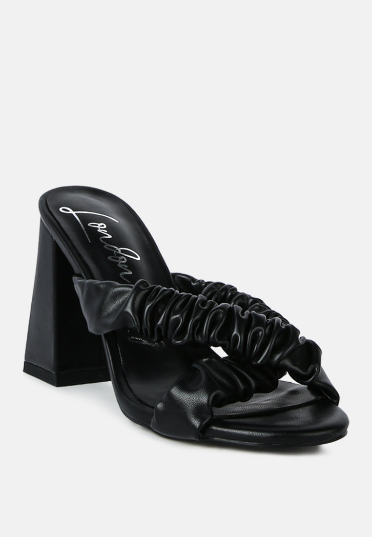 Page 3 Scrunchie Strap Block Sandals - Tigbul's Variety Fashion Shop