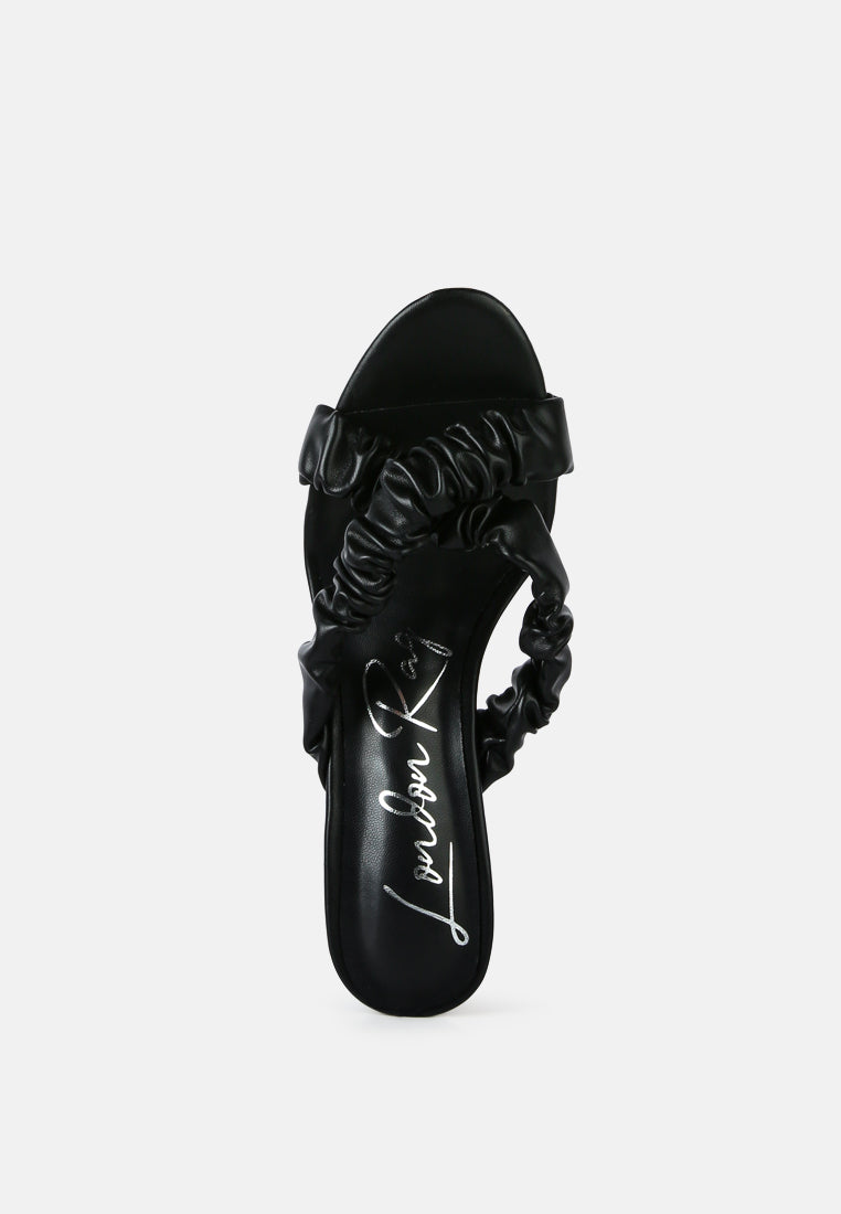 Page 3 Scrunchie Strap Block Sandals - Tigbul's Variety Fashion Shop